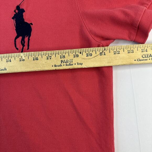 Ralph Lauren Polo Shirt Mens 2XL Pink Slim Fit Big Pony Short Sleeve * - Picture 8 of 9